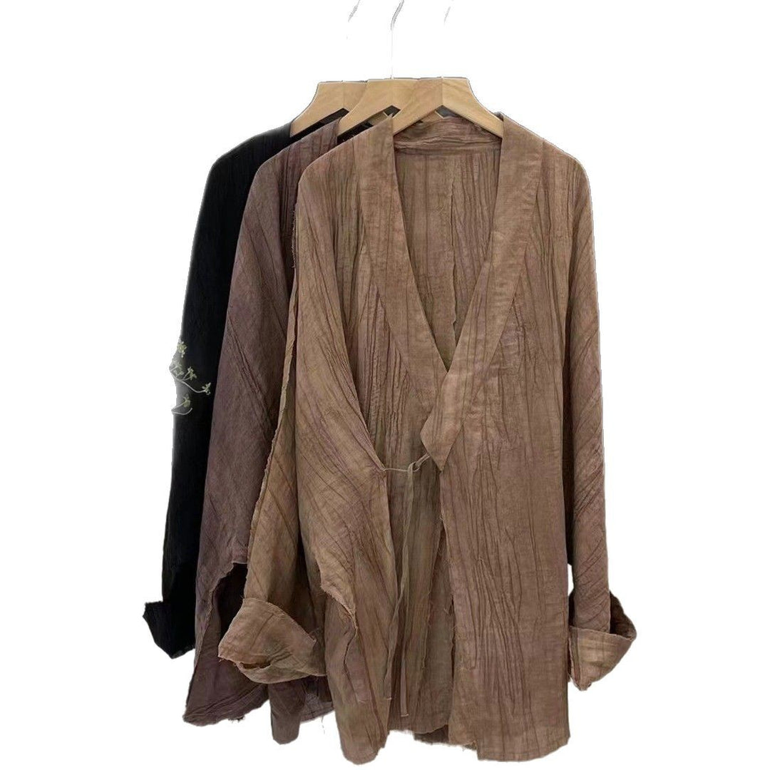 Femme Relaxed Fit Crinkle Kimono Jakke Stilla