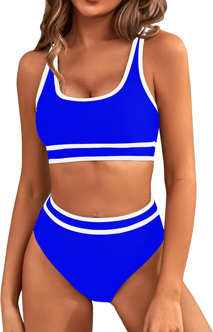Dame Højskåret Sportbikini med ergonomisk design Stilla