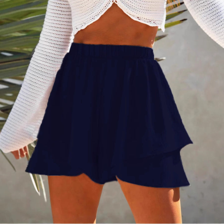 Dame sommerlige asymmetriske shorts med høj talje Stilla