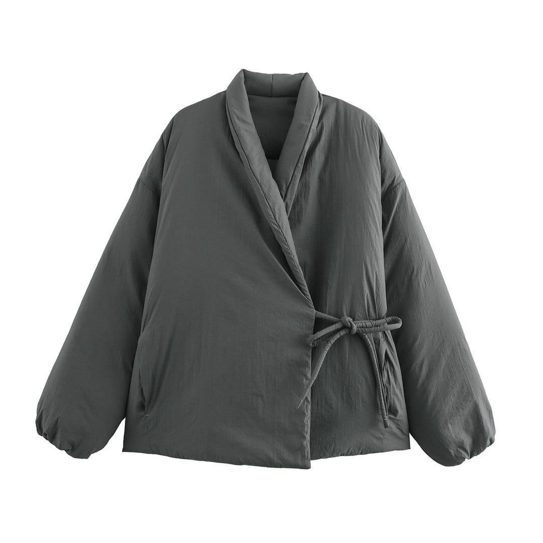 Femme Wrap Stil Pufferjakke Stilla