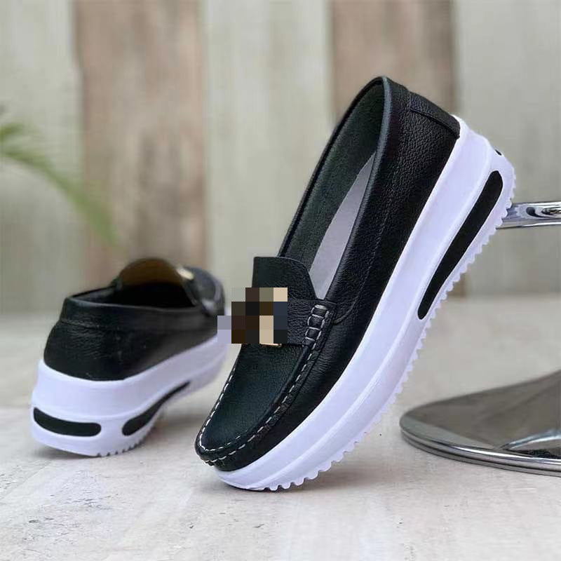 Dame Komfortable Slip-On Fritidssneakers med innovativ platformssål Stilla