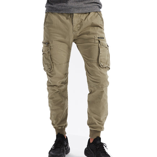 Herrer Utility Cargo-bukser med justerbare mansjetter Stilla