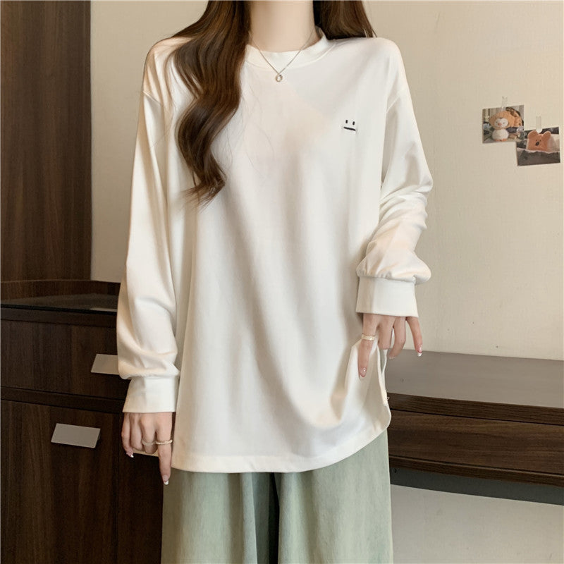 Dame Fritid Lange Ærmer Rund Hals T-Shirt Stilla