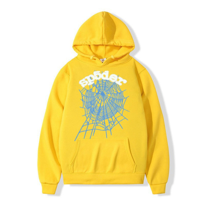 Kvinders hoodie med kreativ edderkopmønster og komfortabel pasform Skovae