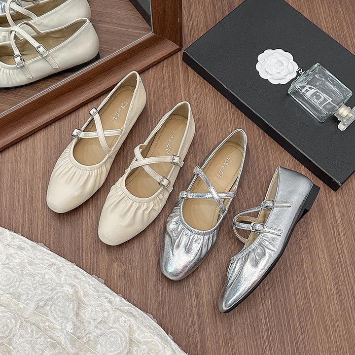 Dame Elegant Krydsrem Ballerina Stilla