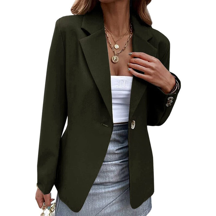 Dame Elegant Blazer med smal talje og dekorative knapdetaljer Stilla