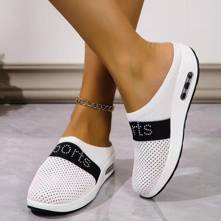 Dame Åndbare Slip-On Sneakers med fleksibelt bånd og polstret sål Stilla