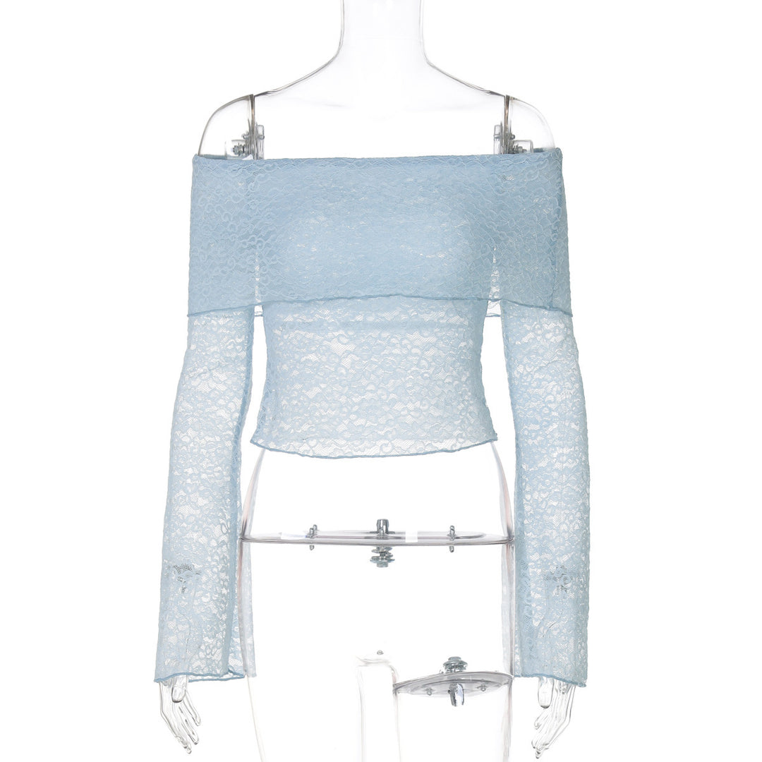 Dame spidstop med off-shoulder design og bredt udfoldede ærmer Stilla
