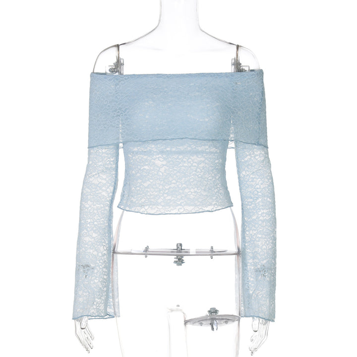 Dame spidstop med off-shoulder design og bredt udfoldede ærmer Stilla