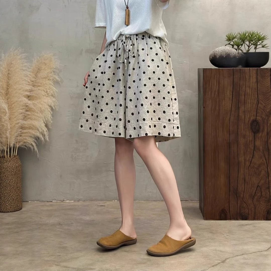 Dame Polka Dot Højtalje Komfortnederdel Stilla