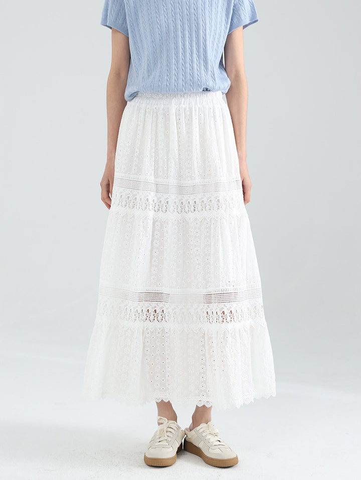 Femme Bohemian Spids Maxi Nederdel Stilla
