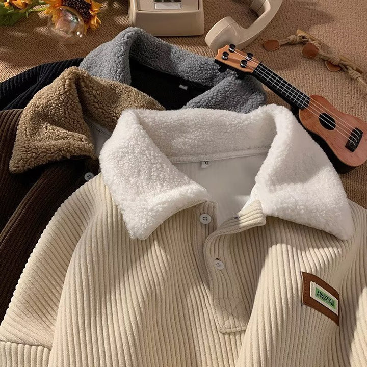 Damer hyggelig sweater med høj krave og struktureret ribdesign Stilla