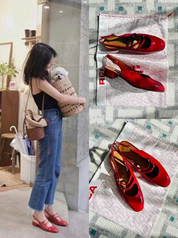 Dame Slingback Ballerinas med mode remme og elegant design Stilla