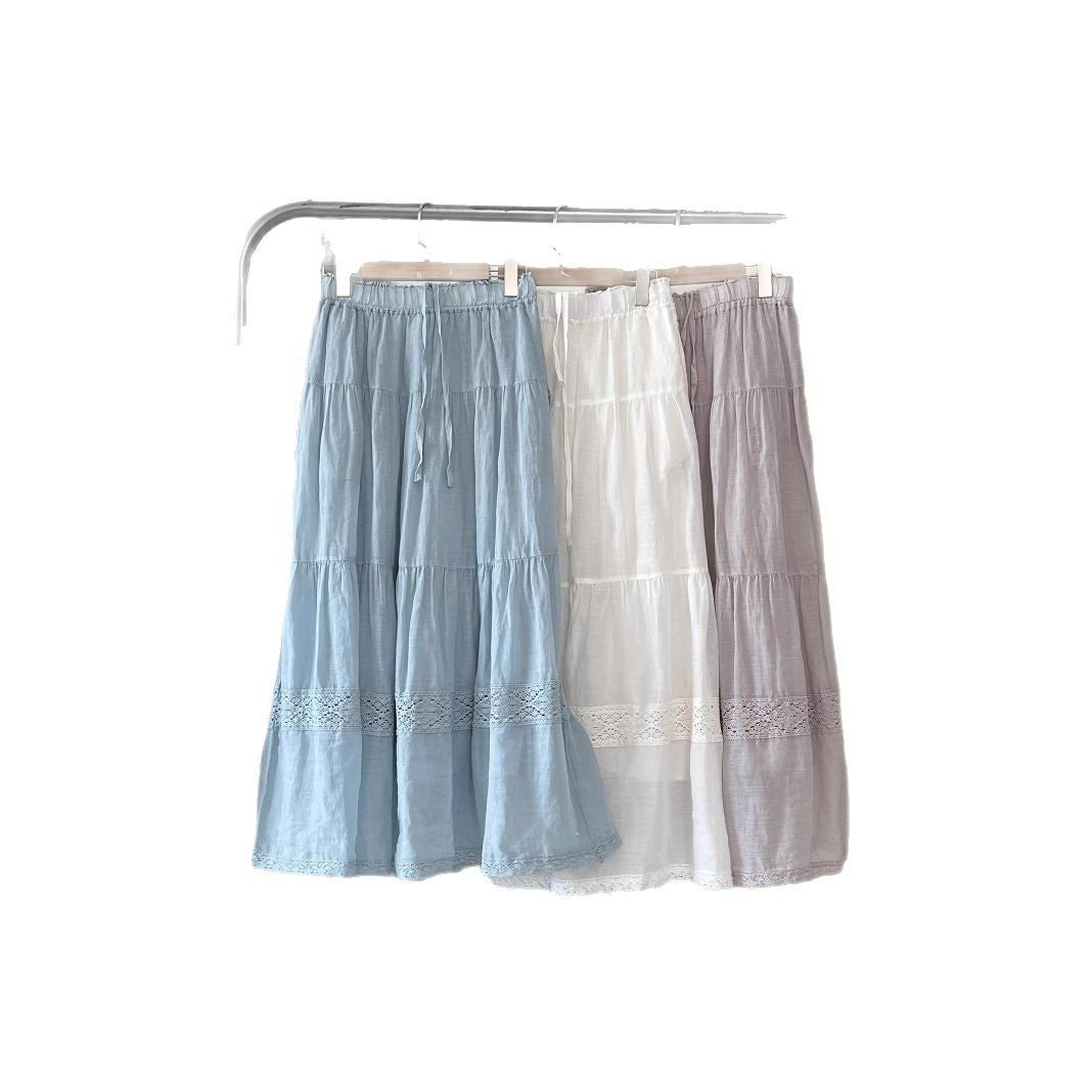 Femme Flowing Skjulte Midi Nederdel Stilla