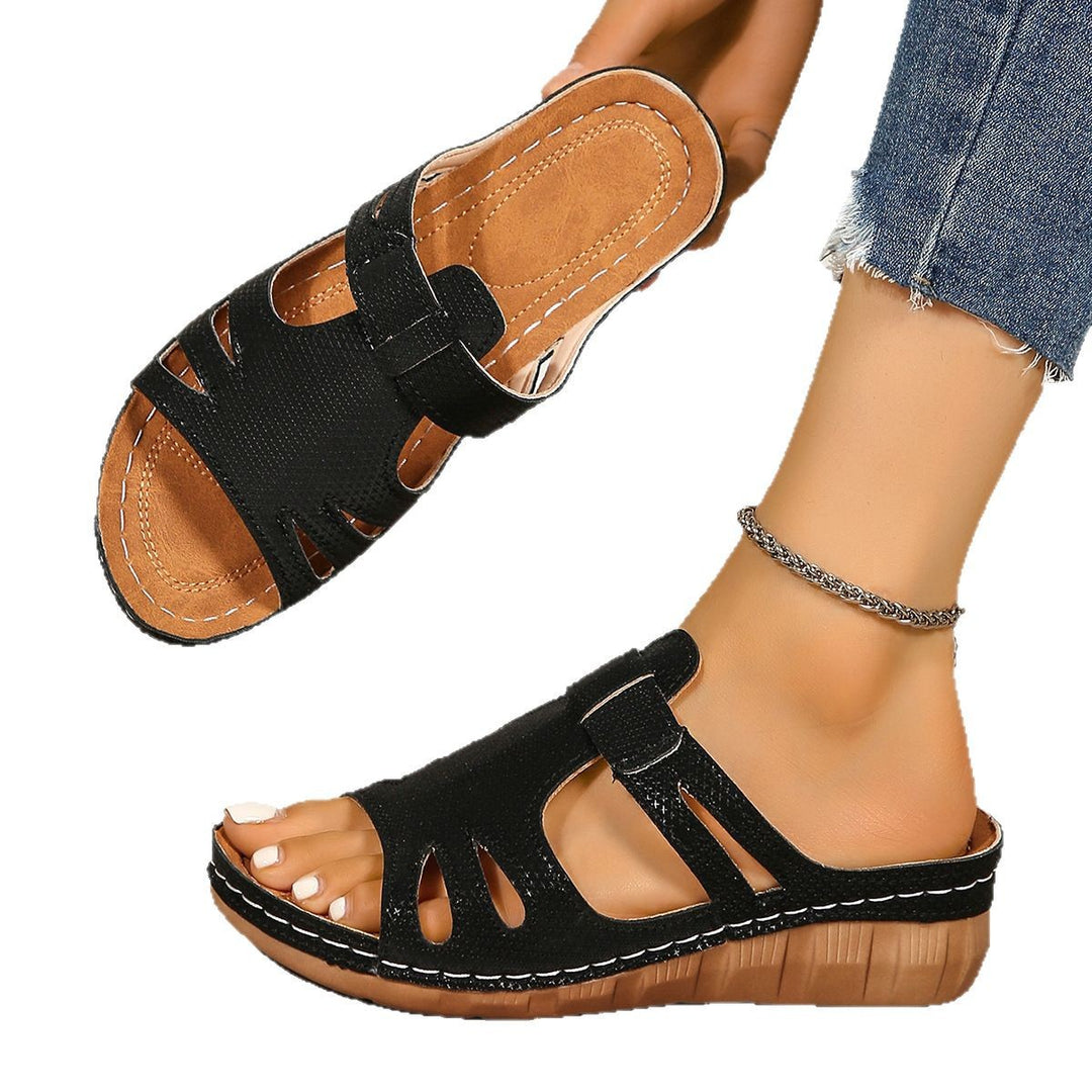 Dame Komfortable fodsenge-sandaler med lukkede sider og ergonomisk design Stilla