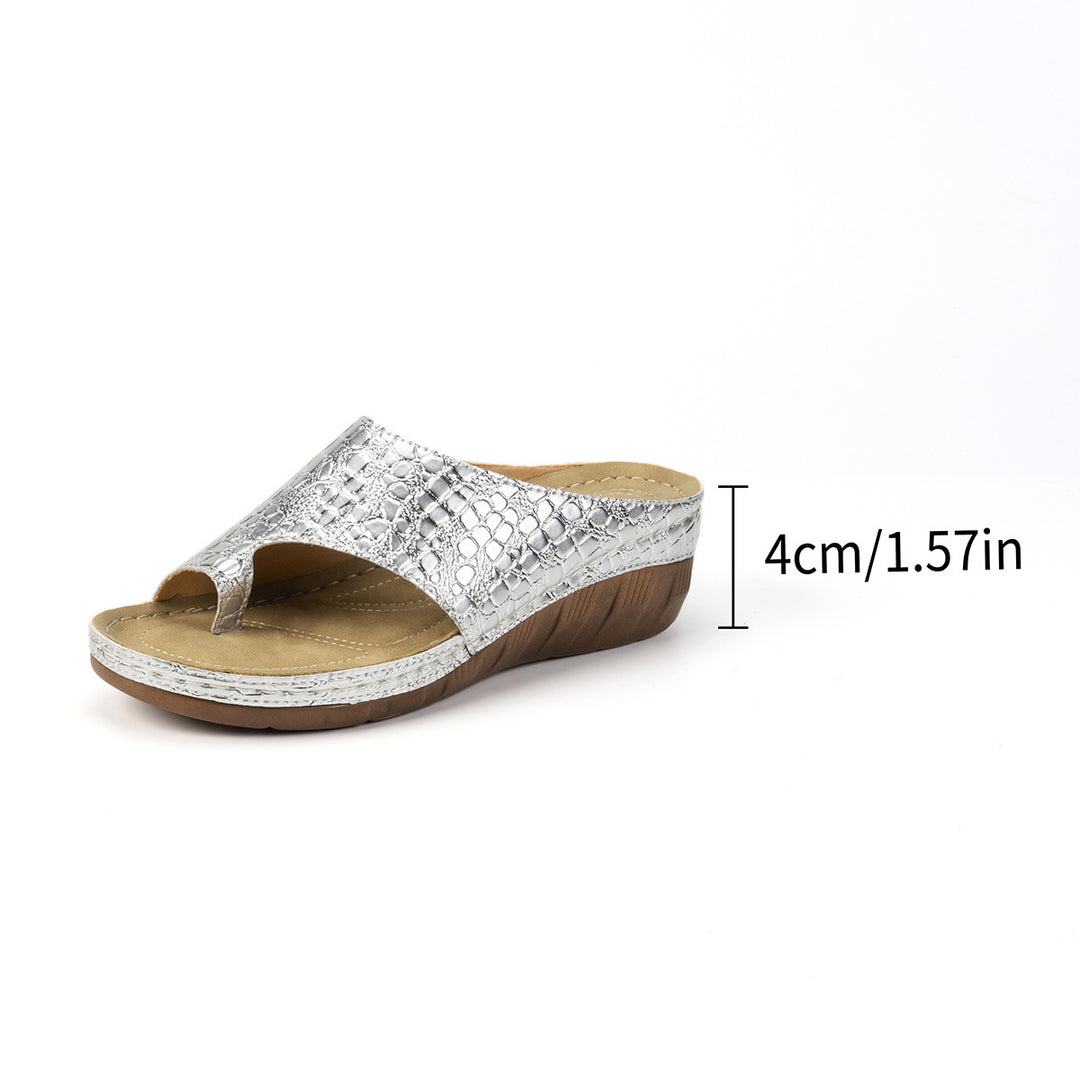 Dame komfortable og stilfulde clogs med krokodille-design Stilla