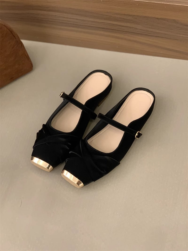 Damer Elegante Åben-Spids Balletsko med Sløjfe-Detalje Stilla