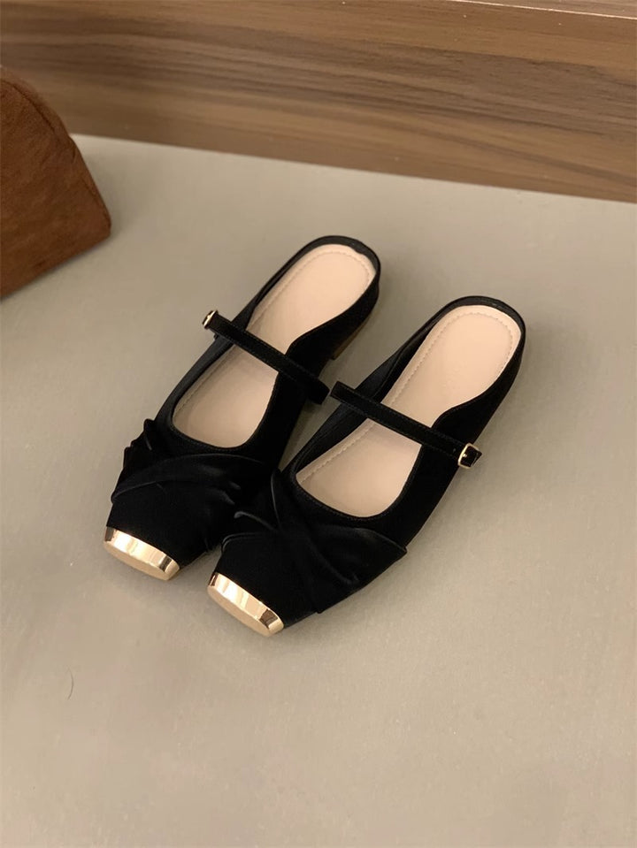 Damer Elegante Åben-Spids Balletsko med Sløjfe-Detalje Stilla