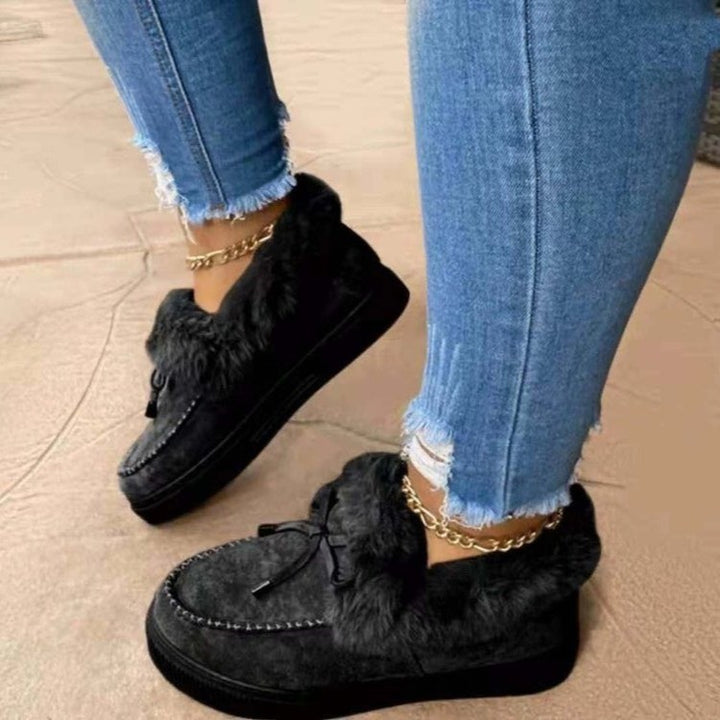 Dame fluffy sneakers med moderigtigt design og behageligt indre for Stilla