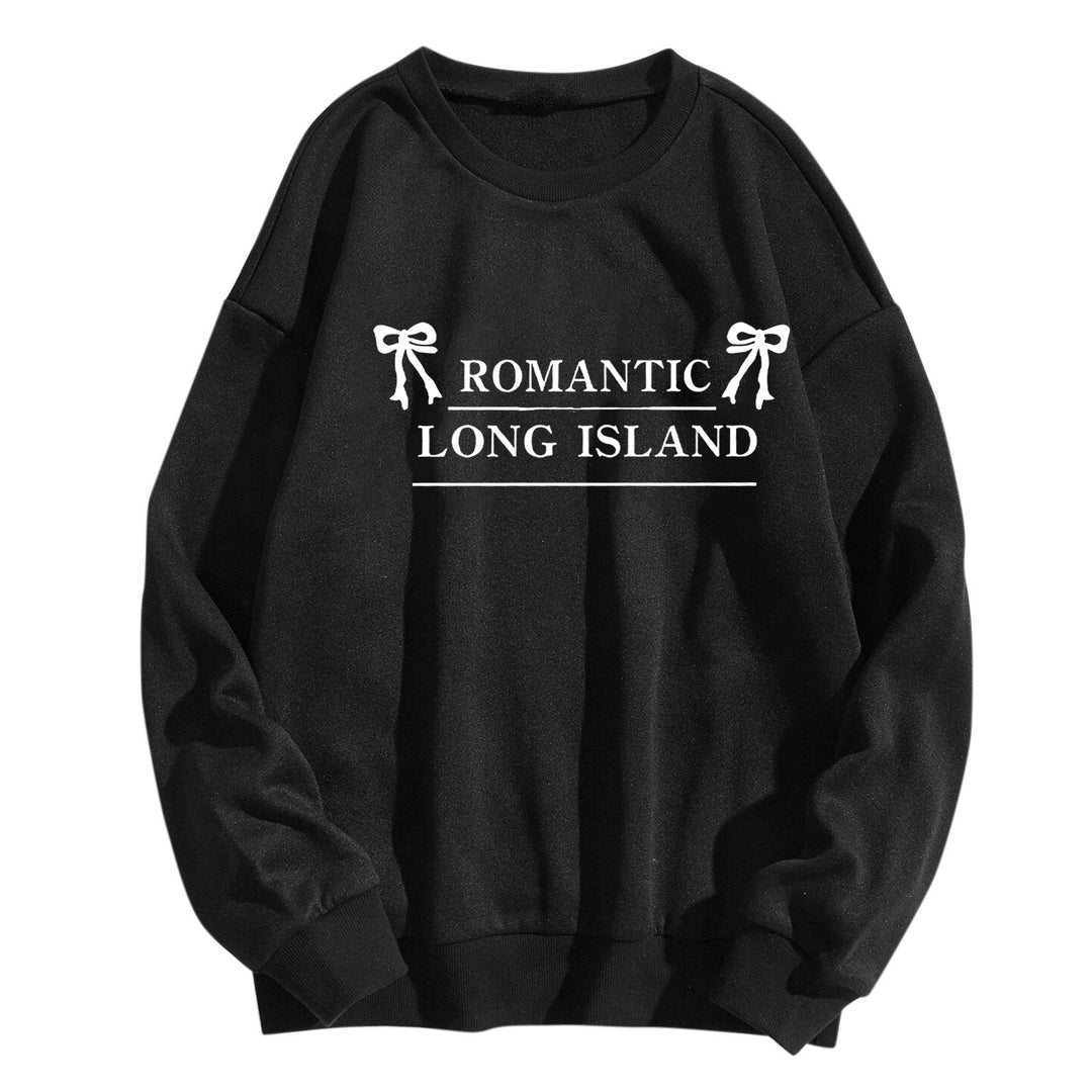 Kvinder casual sweatshirt med romantisk lettering Skovae