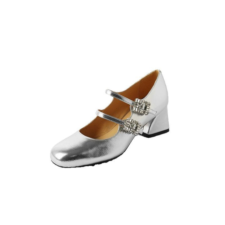 Damer elegante Mary Jane sko med funklende strass dekorationer og behagelig sål Stilla