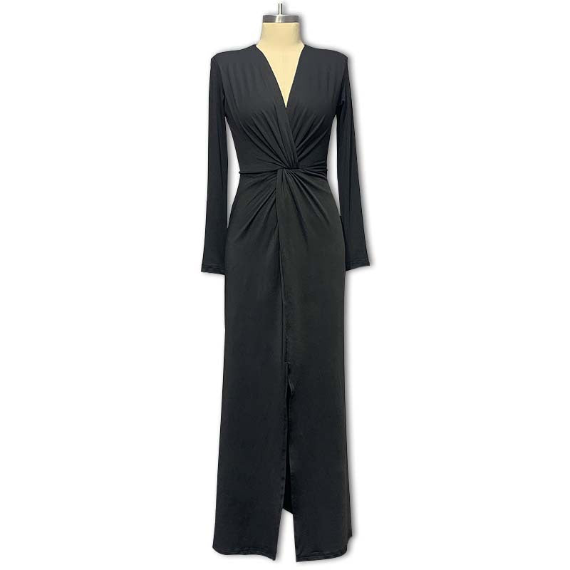 Dame Elegant V kostume med dyb V-hals og smal pasform Skovae