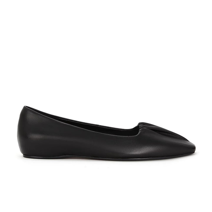 Dame Sleek Spids Snørebånd-Ballerinaer med Foldet Design Stilla