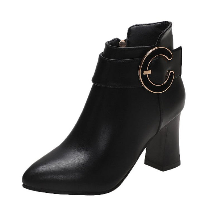 Dame elegante Ankle Boots med moderne spænde-applikation Stilla