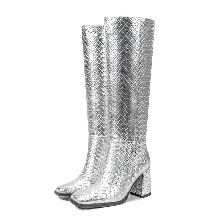 Femme Over-the-Knee Metallic Stiletto Støvler Stilla