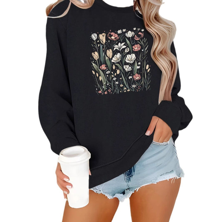 Kvinder sweatshirt med blomstermotiv og afslappet pasform Stilla