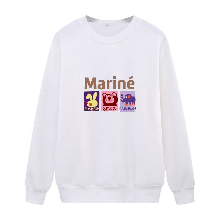 Kvinders hyggelig sweatshirt med dyremotiver Skovae