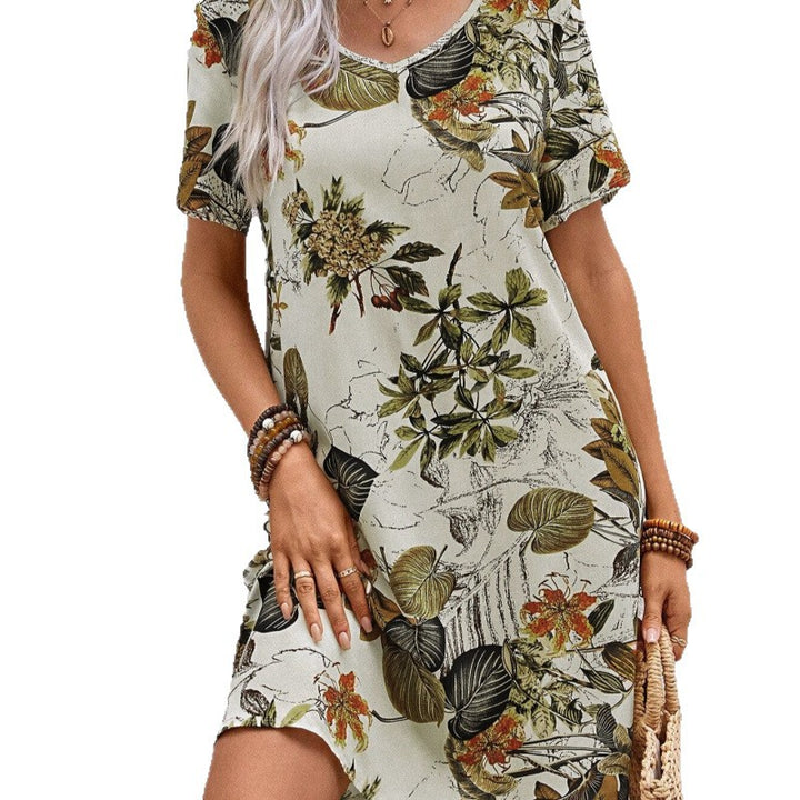 Dame Fritid Floral Print Swing Kjole Stilla