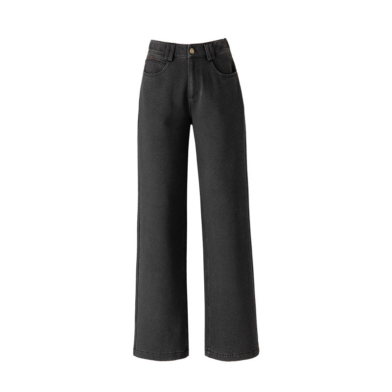 Dame Højtaljede Løse Jeans med Lommer Stilla