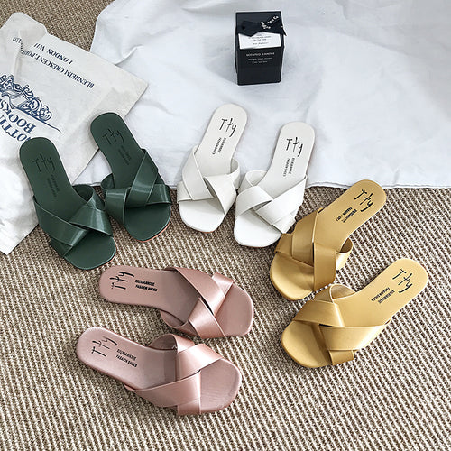 Damer mode sandaler med krydset rem Stilla