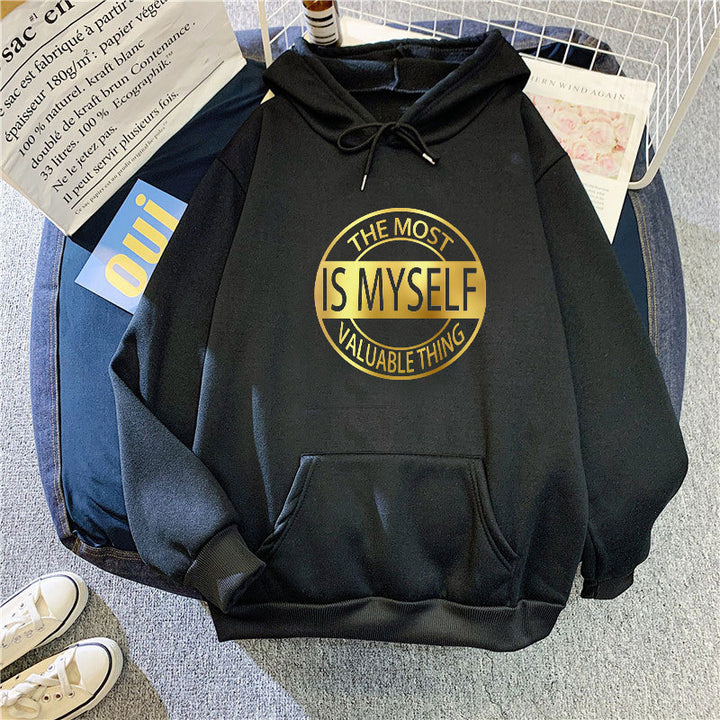 Kvinders hoodie med inspirerende tekst Skovae
