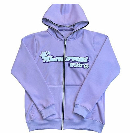 Herrer fritids zip-hoodie med grafiktryk Stilla