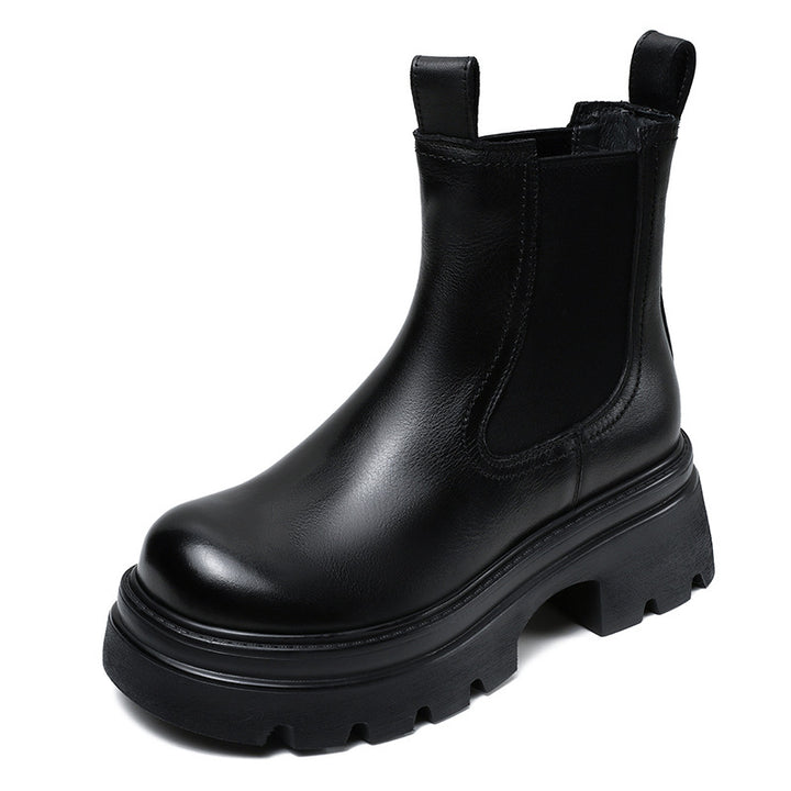 Dame Chunky Sole Chelsea Støvler med elastiske sidepaneler Stilla
