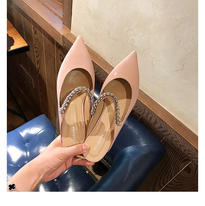 Dame ballerinas med glitrende strassbesætning og stilfuldt design Stilla