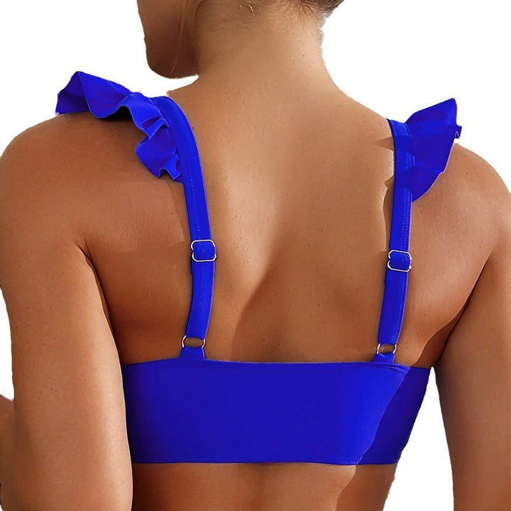Dame Bikini-top med modige flæsedetaljer og figursyet design Stilla
