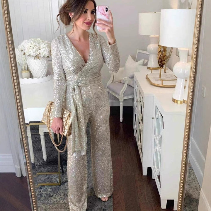 Dame Funklende Jumpsuit Stilla