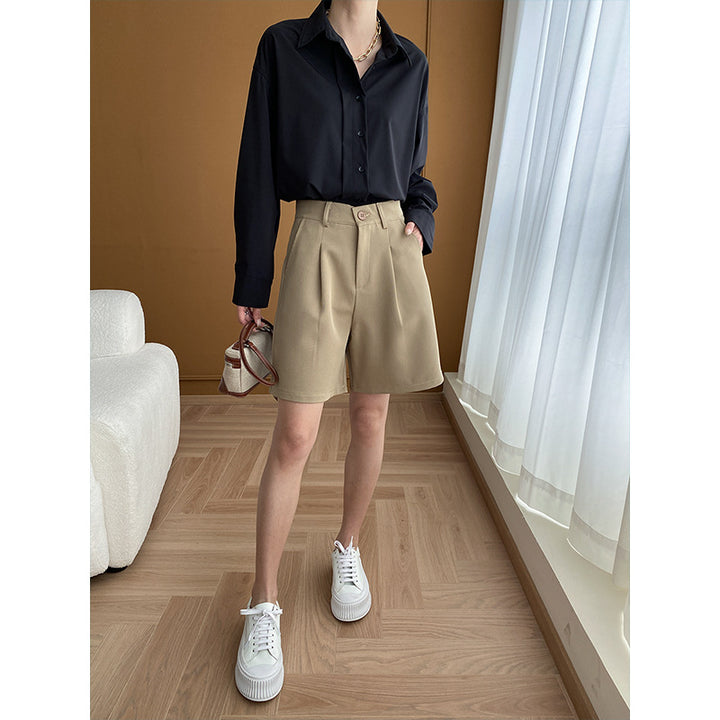 Dame Elegant Langærmet Bluse med Løs Pasform Stilla
