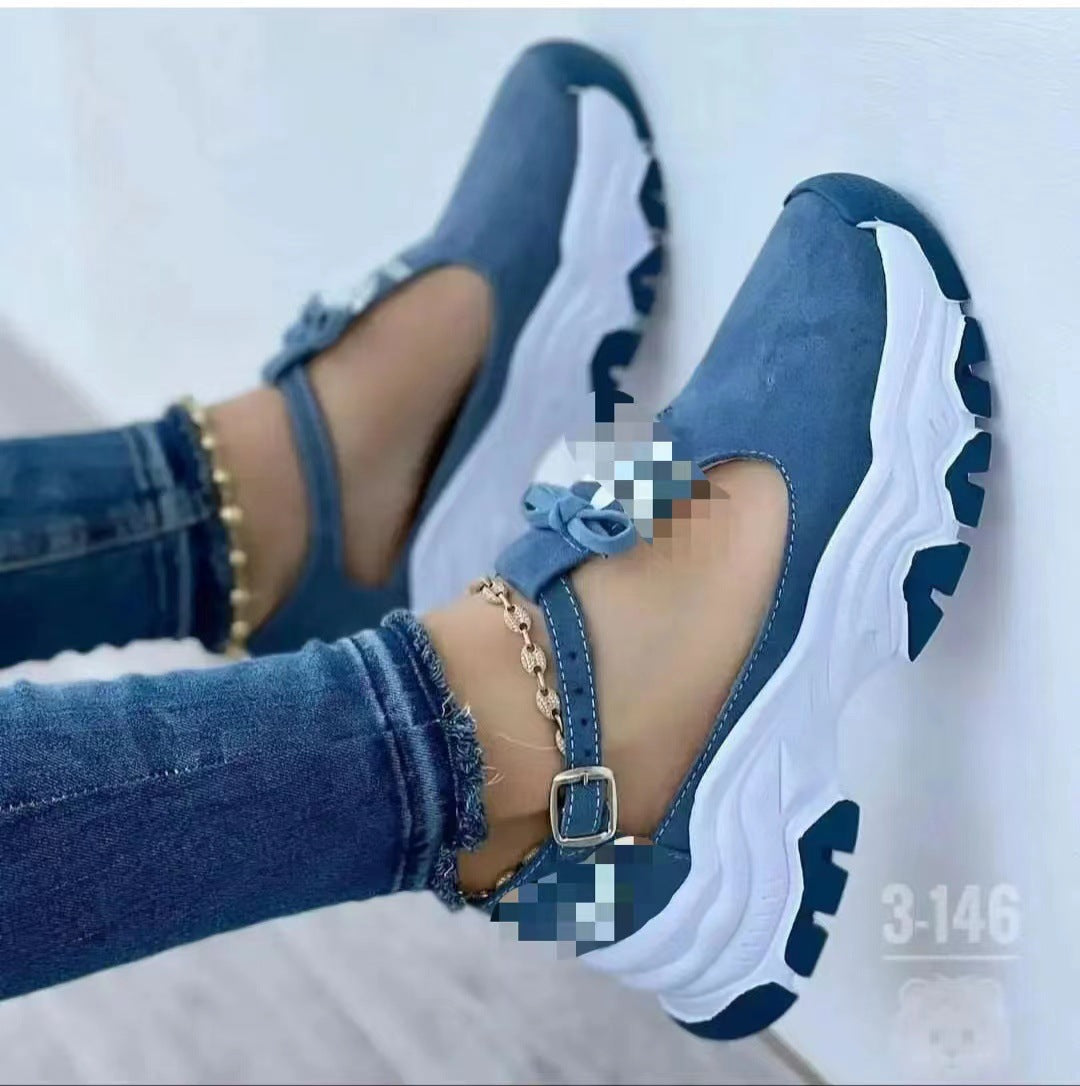 Dame Sporty Sneakers med justerbar rem og åndbar sål Stilla