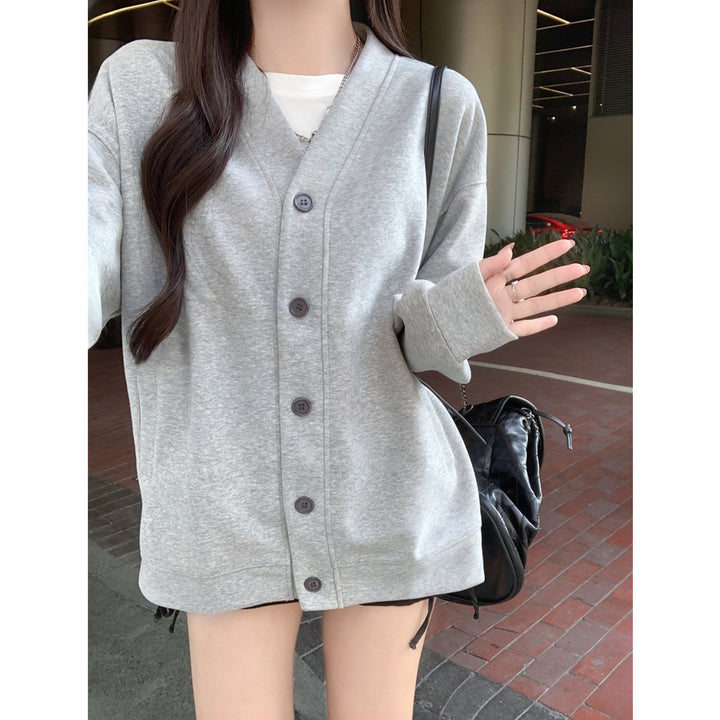Femme Button-Up Langærmet Cardigan med Lommer Stilla