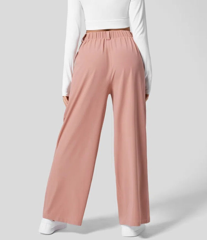 Dame Bredskårede Culotte-bukser med elastisk talje Stilla
