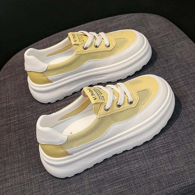Dame behagelige plateau-sneakers lavet af åndbart materiale Stilla