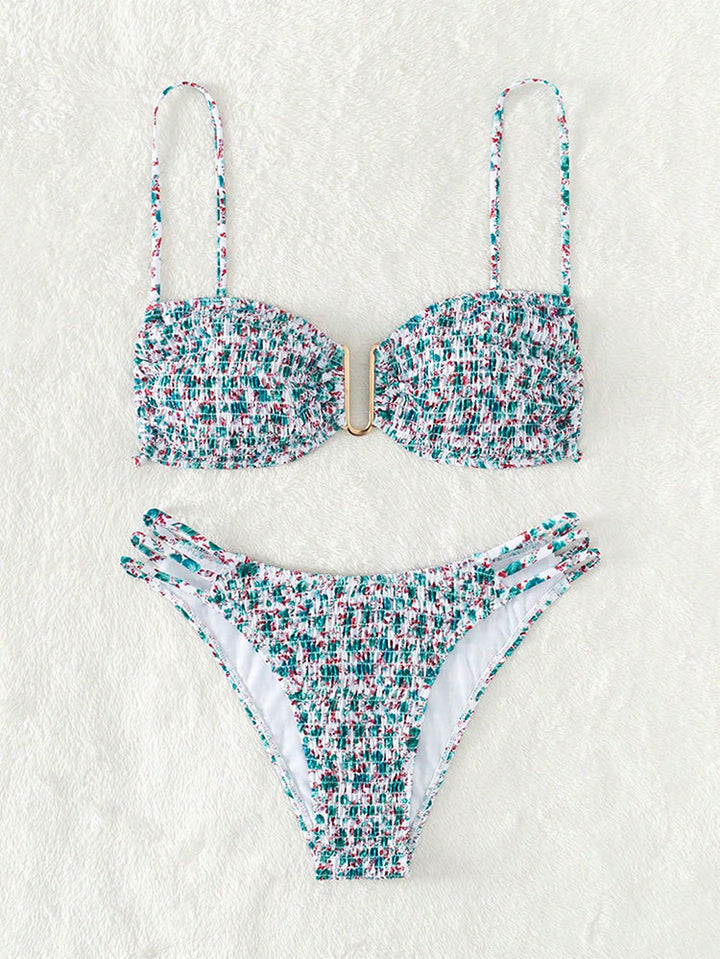 Dame Bikini-sæt med kvalitets ruffle design og justerbare stropper Skovae