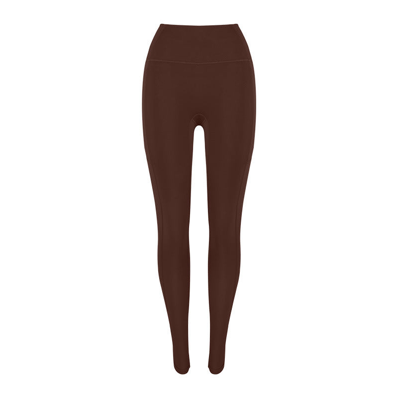 Dame højtaljede fitness-leggings i åndbart materiale Stilla