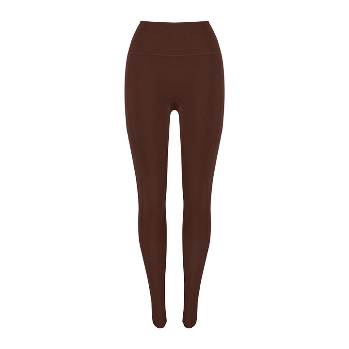 Dame højtaljede fitness-leggings i åndbart materiale Stilla