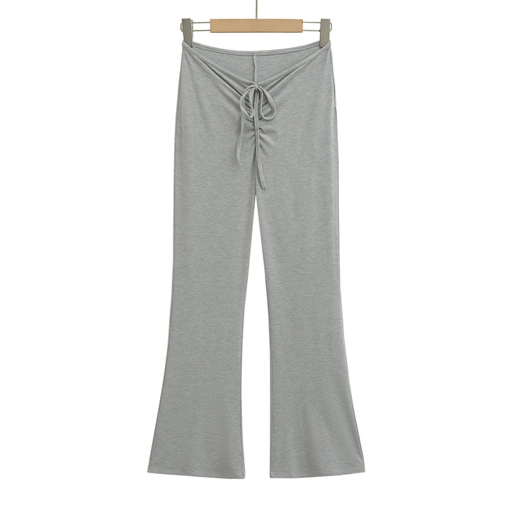 Dame Flared Yoga-Bukser med justerbar snor og elastisk talje Stilla