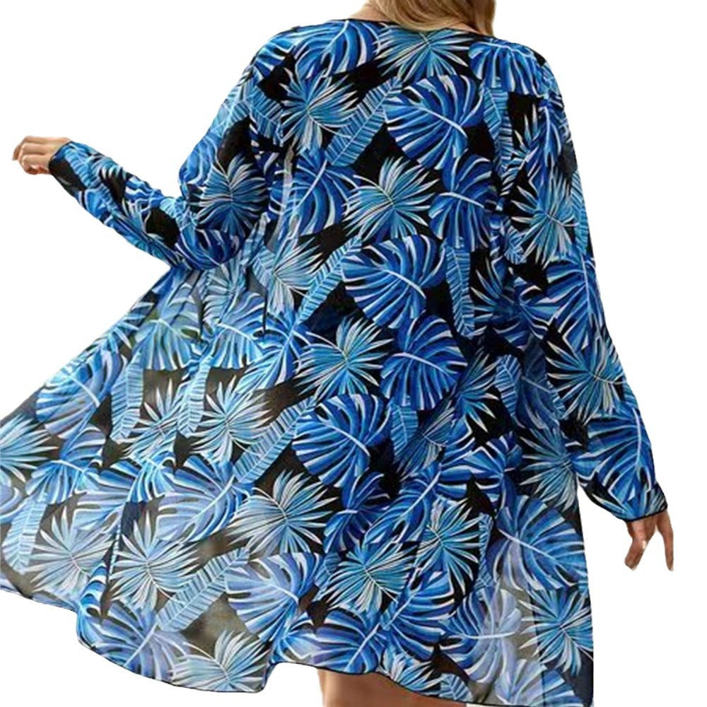Dame Bikinisæt med smart Kaftan og raffinerede detaljer Stilla
